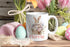 Personalised gift mug, , Gorgeous Bunny Rabbit and Flowers, Easter Gift Ideas, Mothers Day Mug, Mothers Day Gift Ideas, Mums Birthday