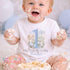 Personalised 1st Birthday Outfit – Baby Cake Smash Outfit – Cute Bunny Set - Bib