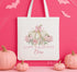 Personalised Pastel Pumpkin Halloween Tote Bag: Custom Floral Trick or Treat