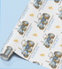 Printed tractor wrapping paper shown as wrapping paper