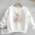 Personalised First Easter Jumper, Birthday Sweatshirt for Children, Gorgeous Floral bunny Rabbit Design