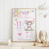 Personalised Baby Poster - Custom Baby Print | Mouse Nursery Decor | Birth Stats Print A3 A2 A1