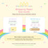 The image is a guide for wrapping paper size, providing information on the available sizes and their corresponding dimensions.