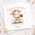 Personalised Cow Birthday Card – Custom Name & Age Calf Floral Farm Animal Keepsake - Front only
