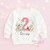 Personalised Puppy Birthday Jumper – Girls 2nd Birthday Outfit with Name | Soft Fabric
