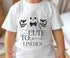 Too Cute to Spook Halloween T-Shirt – Personalised Ghost Shirt for Boys – Any Name – DTG Printed 100% Cotton Kids Tee