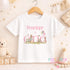 Personalised Bunny Pyjamas – Girls Birthday PJs – Pink Striped Cotton Sleepwear