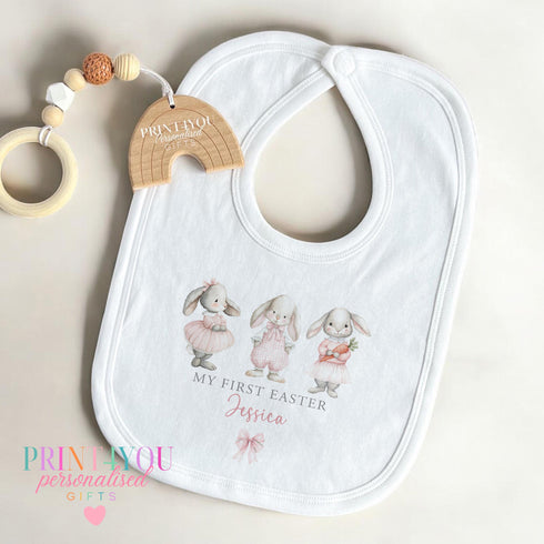 First Easter Baby Outfit – Personalised Soft Cotton Bunny Vest & Sleepsuit Gift