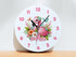Personalised Childrens Acrylic Clock Tropical Pink Flamingo 24.5cm Wide Ideal Gift for Girls.