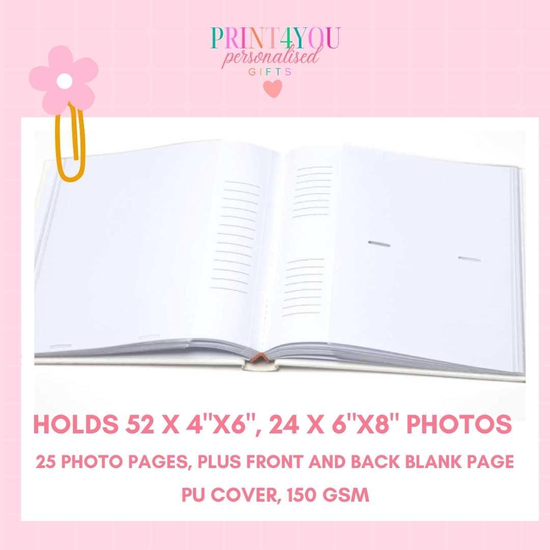 Personalised Baby Photo Album – Daisy Themed Keepsake Memory Book For First Birthday Gift