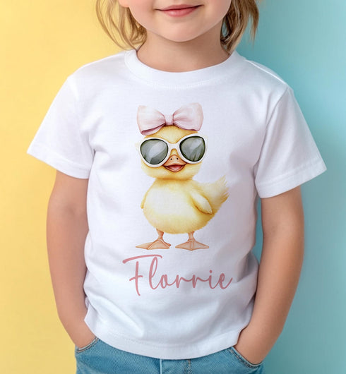 Personalised Duck Children's T-Shirt | 100% Cotton Kids Tee