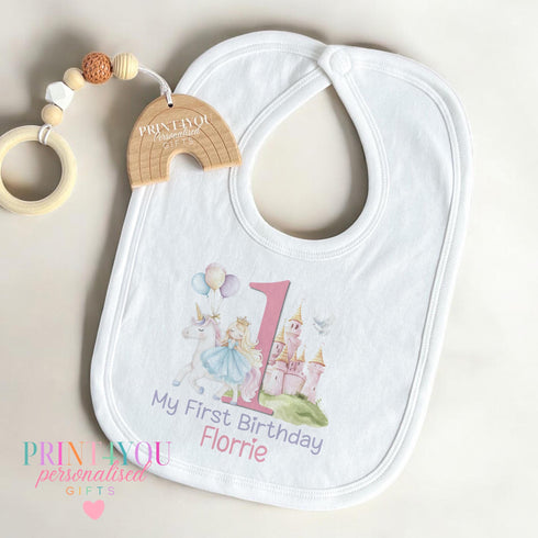 Personalised 1st Birthday Outfit – Soft Cotton Babywear Unicorn Cake Smash Tee - Vest