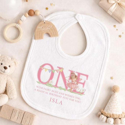 First Birthday Outfit Girl – Personalised Fairy Baby Vest – Soft Cotton Baby Clothes - Long Sleeved Vest