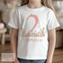 Personalised Bunny Rabbit Birthday T-Shirt ANY AGE - Cotton White Top, any number any age
