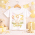 Personalised duck birthday girl t-shirt with yellow number design, cute duckling party shirt with custom age 1-5 and name