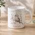 Personalised Birthday Mug – Custom Name Floral Birthday Gift For Her - Pink Handled Mug