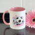 Personalised Football Birthday Mug - Pink Handle - Perfect Birthday Gift for Girls, Pink Girls Football with Boots design