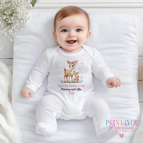 Mother's Day Sleepsuit, Our First Mother's Day, 1st Mother's Day as My Mummy, Mothers Day Gift from Baby, Gift for Mum
