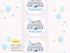 Blue Bunny Stickers - Personalised Birthday Labels | Custom Name Party Bag Glossy Decals