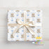 Personalised Rabbit Gift Wrap, Soft Pastel Blue Bunny, Custom Name