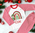 Personalised Red & White Striped Children's Christmas Pyjamas - Girl or Boy Elf