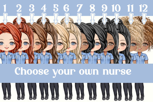 Personalised Nurse mug gift- Thank You Nurse Gift, International Nurses Day, Nurse Graduation - Customisable Skin Tones and Hair Shades