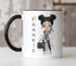 Personalised Gift Mug – Custom Ceramic Mug With Black Trim – Fashion Girls Design