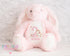 Personalised First Birthday Bunny, Soft Toy Rabbit, Various Colours, Unicorn Birthday Gift Girl. Baby Girl Keepsake, Personalised Soft Toy