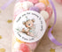 Personalised teddy bear thank you stickers, teddy birthday party bag labels, cute birthday cake sweet cone stickers
