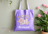 Personalised Teacher Tote Bag - Custom Name with Floral Book Design - Perfect End of Term Thank You Gift 10L Capacity