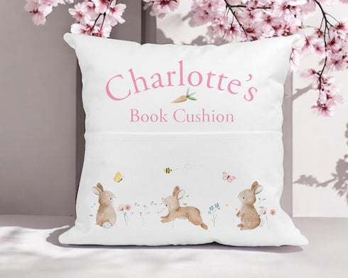 Personalised Bunny Rabbit Cushion - Ideal Childrens Gift for Easter and Special Occasions