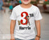 Personalised Pirate Birthday T-Shirt ANY AGE - Cotton White Top, any number any age
