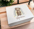 Personalised Brown Teddy Bear Gift Box for New Babies Magnetic Closure Keepsake Box