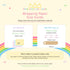 The image is a guide for wrapping paper size, providing information on the available sizes and the corresponding prices.