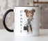 Personalised Gift Mug – Custom Ceramic Mug With Black Trim – Fashion Girls Design