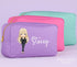 Personalised Girl Character Makeup Accessory Bag Mint Pink or Purple Wash Bag Perfect Gift for Her or Teen Girl