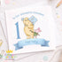 Personalised 1st Birthday Card – Classic Bear Design – Custom Name & Age Keepsake - Front Only