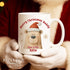 Personalised Christmas Mug – Cute Festive Bear Design – Gift From Child, Keepsake - Red handled Mug