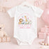 First Fathers Day Baby Vest – Personalised Pink Safari Animal Outfit With Popper Fastening