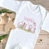 Personalised Bunny Pyjamas – Girls Birthday PJs – Pink Striped Cotton Sleepwear - Vest