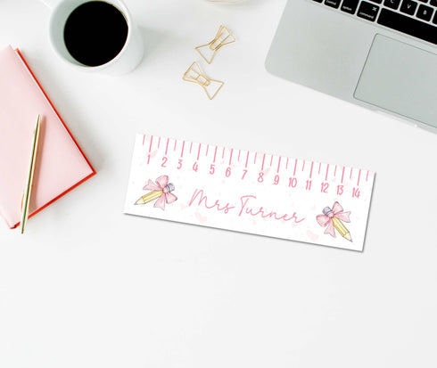 Custom 15cm Acrylic Teacher Ruler - Personalised UV Printed Gift for End of Term