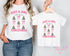 Mummy and Me Christmas T-Shirts Just a Girl Who Loves Xmas Matching Tops - Pink Bows and Trees
