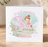 A birthday card with a fairy and the number 3 on it.