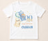Personalised Halloween Boo-tiful t-shirt featuring cute ghost holding balloons, pumpkin, moon and custom name on white children's Halloween shirt
