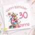 Funny Frog Birthday Card – Personalised Custom Name 6x6 Inch Square Card - Front only