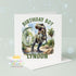Personalised Dinosaur Card – T – Rex Birthday Design – Custom Name & Age 6x6 - Front Only
