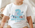 Personalised Under the Sea Blue Design Birthday T-Shirt ANY AGE - Cotton White Top, Any Age, Sea Animals, Fish, Crab, whale