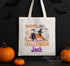Personalised Kids Halloween Tote Bag: Vampire, Witch & Ghost Design