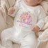Personalised Baby Halloween Outfit, Floral Pumpkin Vest Sleepsuit