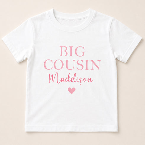 Children's clothing with the cousin t-shirt design